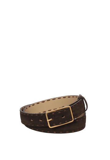 chocolate brown suede belt