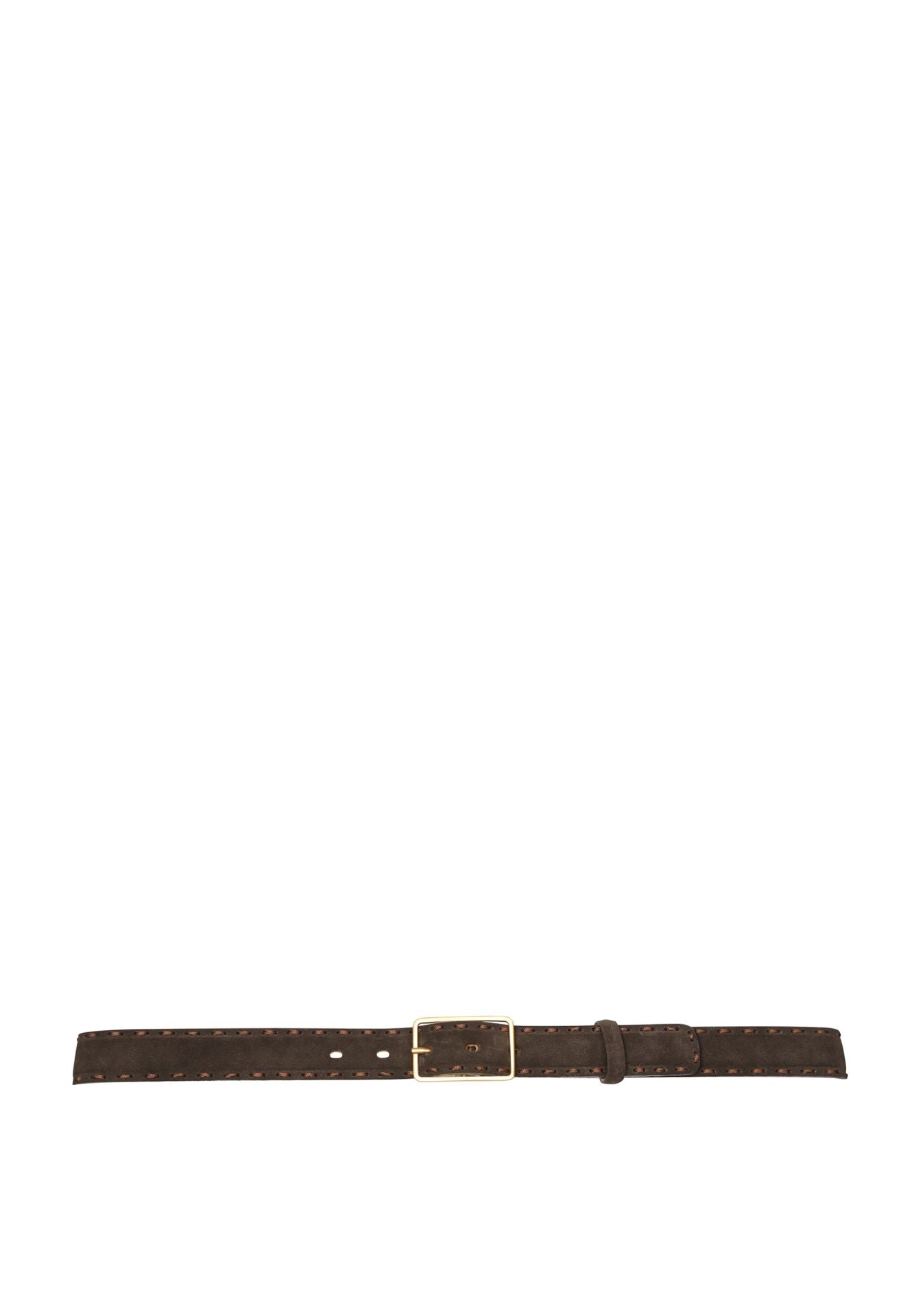 chocolate brown suede belt