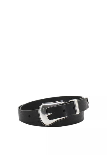Vacchetta Belt Black/Nickel Narrow