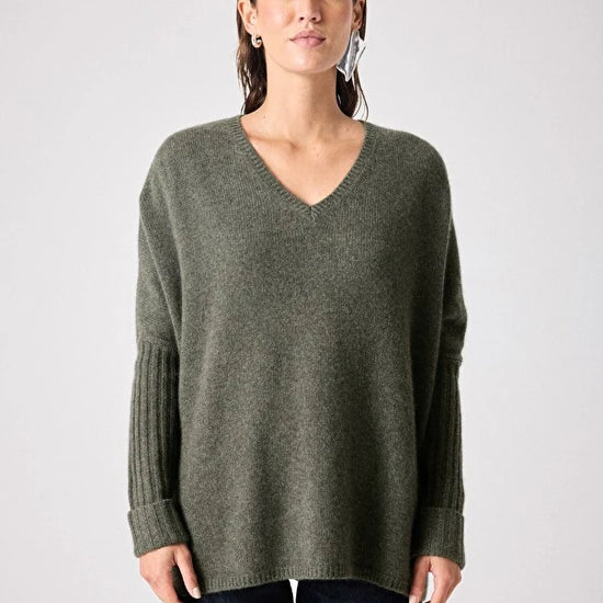 Forest green cashmere knit