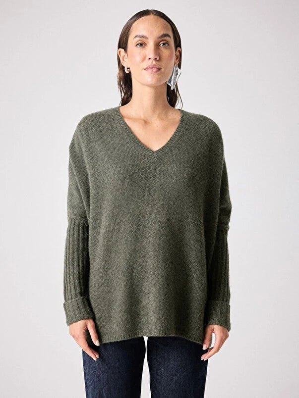 Forest green cashmere knit