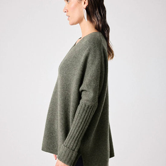 Forest green cashmere knit