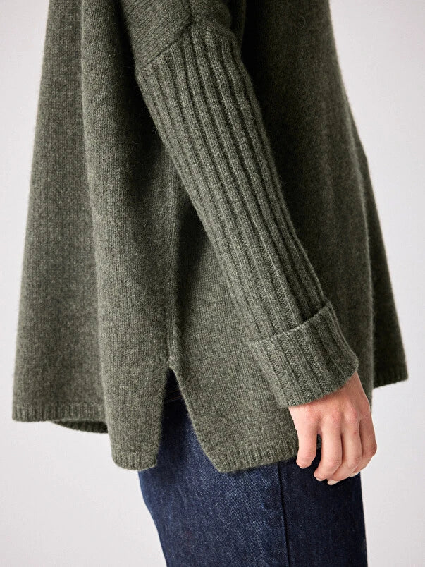 Forest green cashmere knit