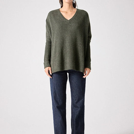 Forest green cashmere knit