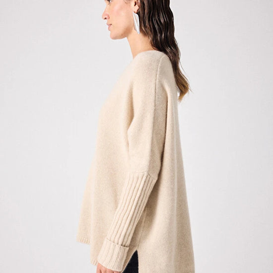 beige cashmere knit