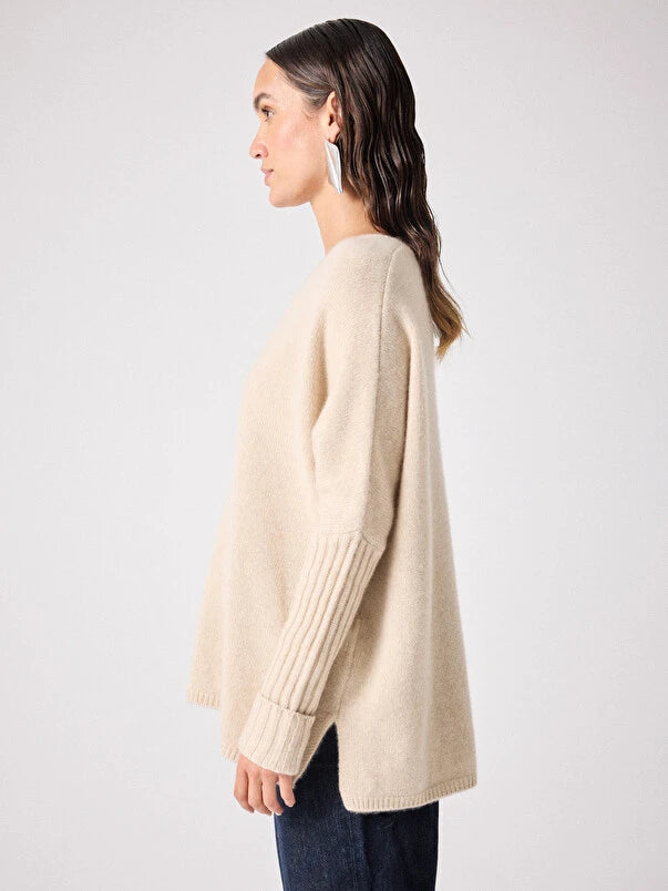 beige cashmere knit