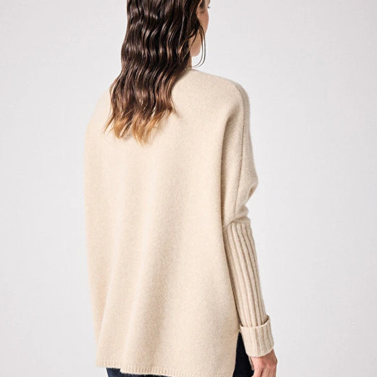 beige cashmere knit