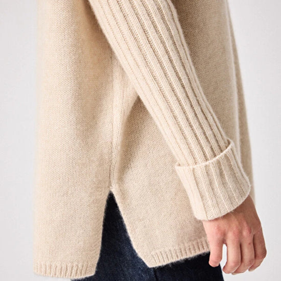 beige cashmere knit