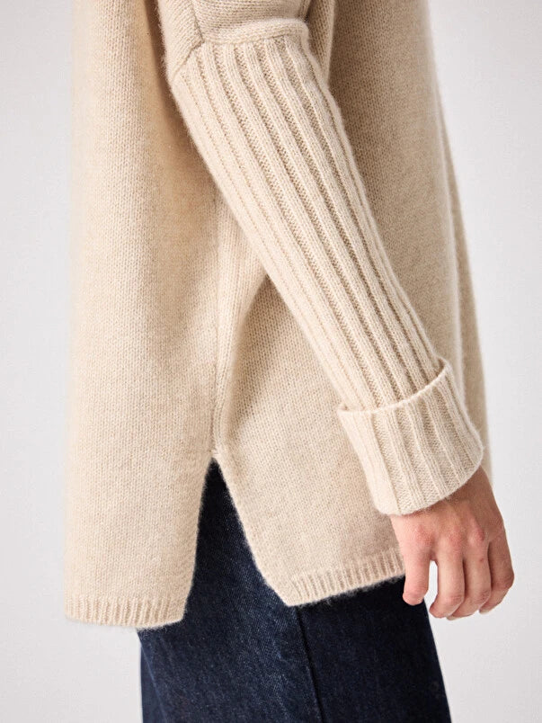 beige cashmere knit