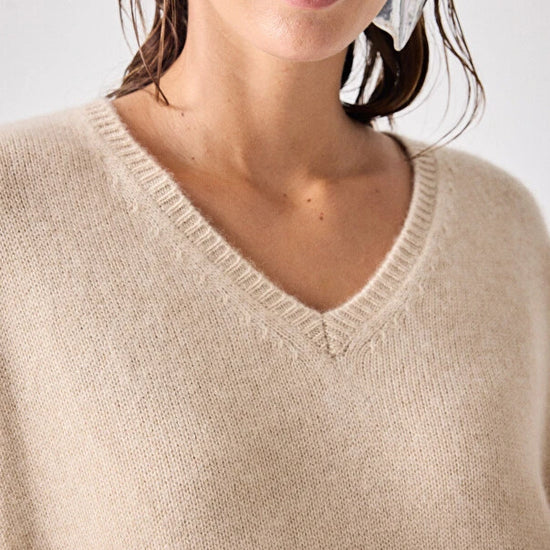 beige cashmere knit