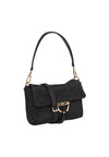 raffia and leather handbag with gold toned hardwear from Abro