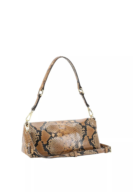 Mila Leather Phyton Embossed Bag