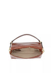 rectangular caramel patent leather bag from abro inside 