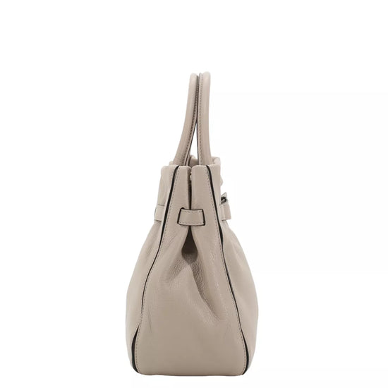 Side view SIena Leather bag with gold toned hardwear from Abro