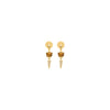 tigers eye detailed huggie hoops