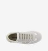 white platform trainers with beige suede v on side  birds eye