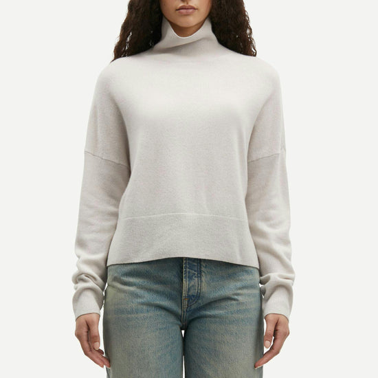 ivory turtleneck cashmere jumper