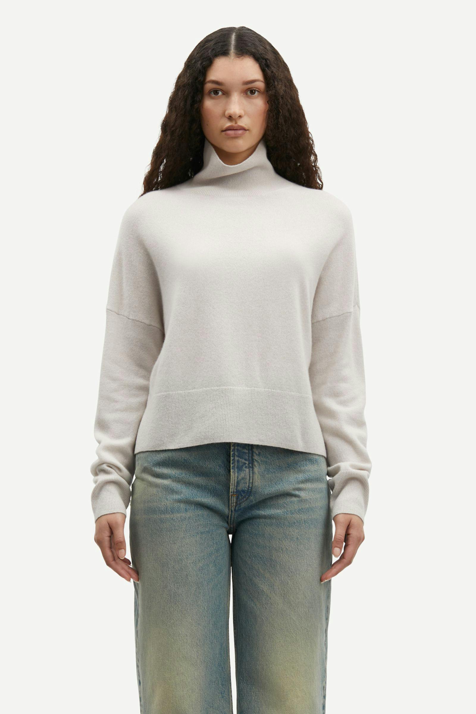 ivory turtleneck cashmere jumper