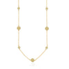 Classic Long Multi-Disc Station Necklace Gold