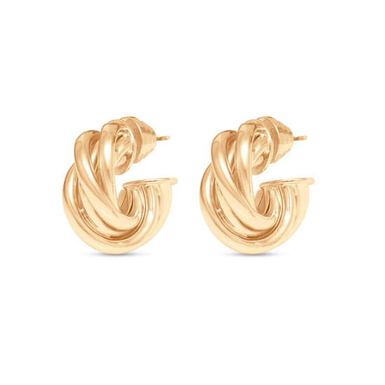 gold twist hoops