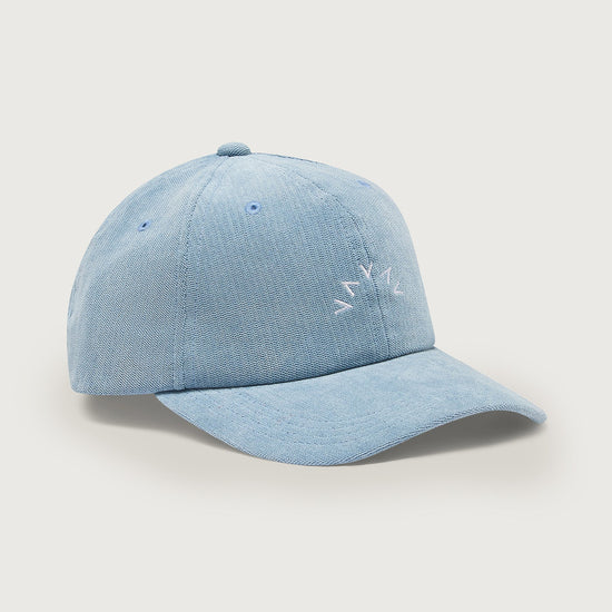 light blue baseball cal with adjustable tab  