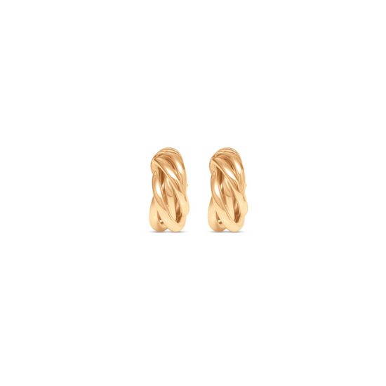 gold twist hoops