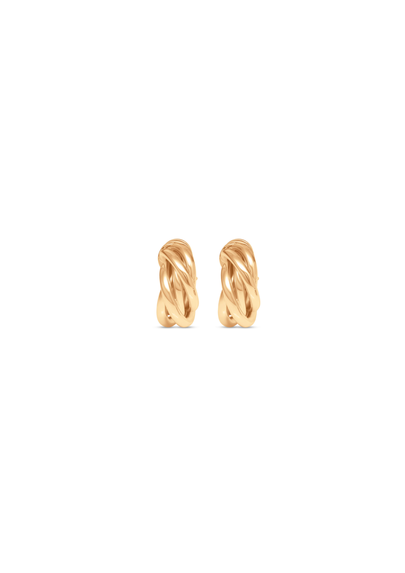 gold twist hoops