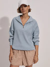 Light blue half zip sweatshirt top