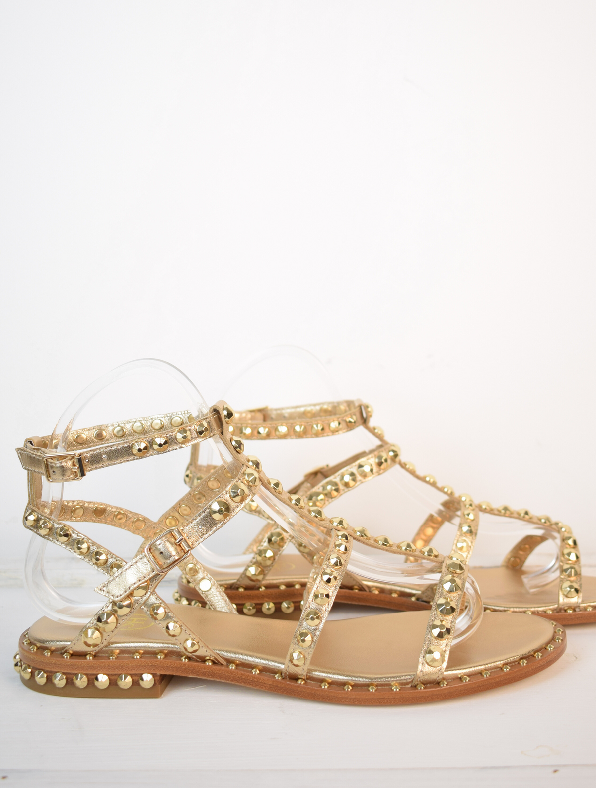 Gladiator sandle with gold studs