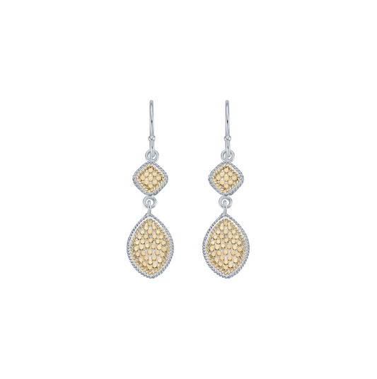 Square Double Drop Earrings