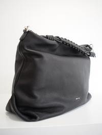 Black bag with silver hardwear 