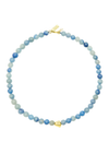 Blue natural beaded necklace from Talis Chains