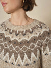 close up detail of alpaca knit