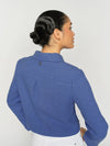 blue jacket with gold buttons and 2 pockets  rear
