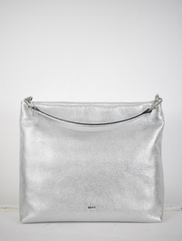 Silver bag with silver strap 