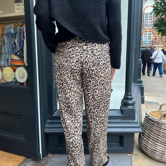 leopard print trousers 