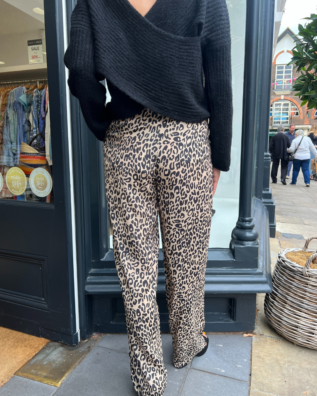 leopard print trousers 