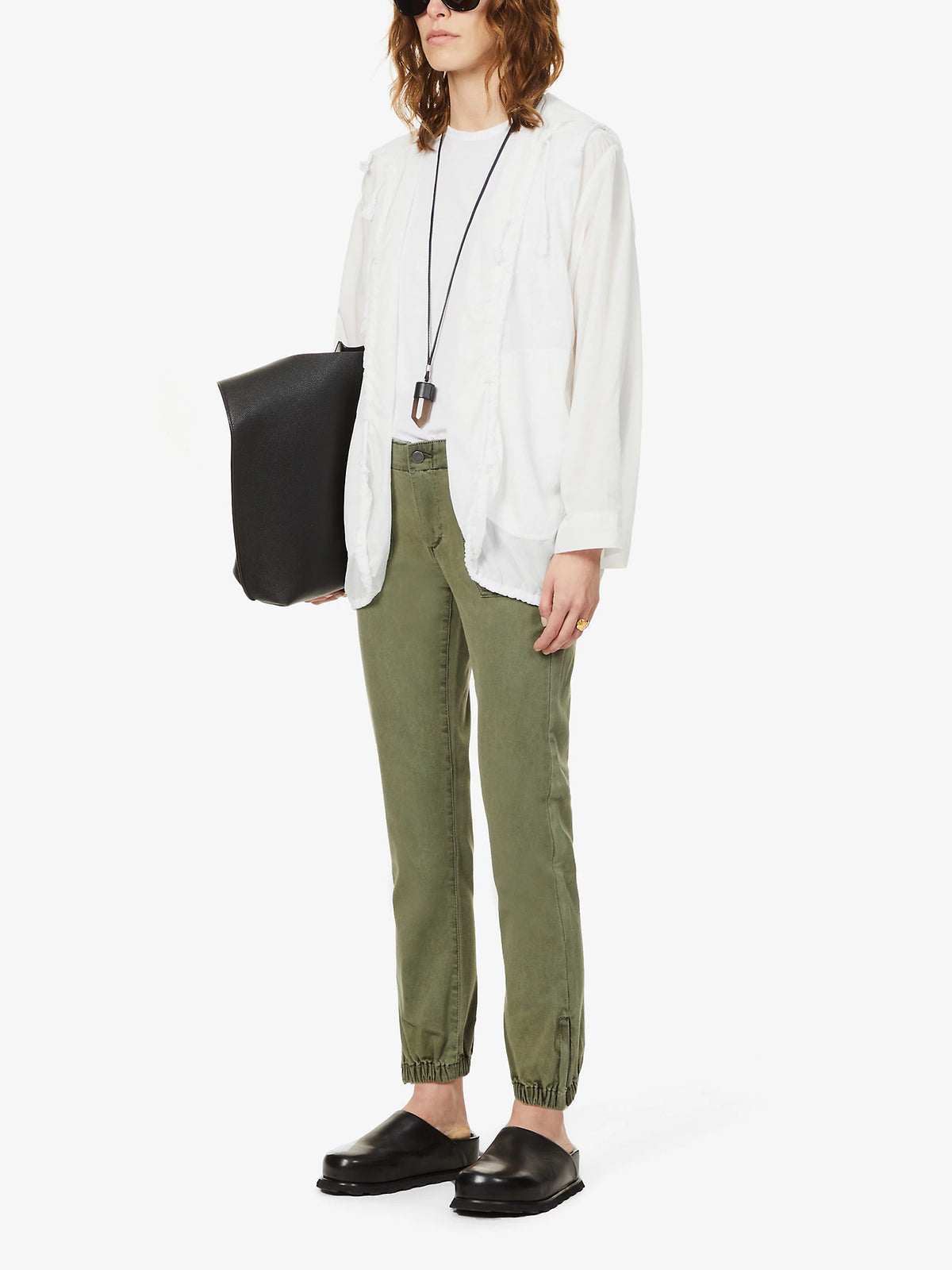 Green jogger trousers
