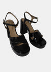 Pippa Sandal Black Shine