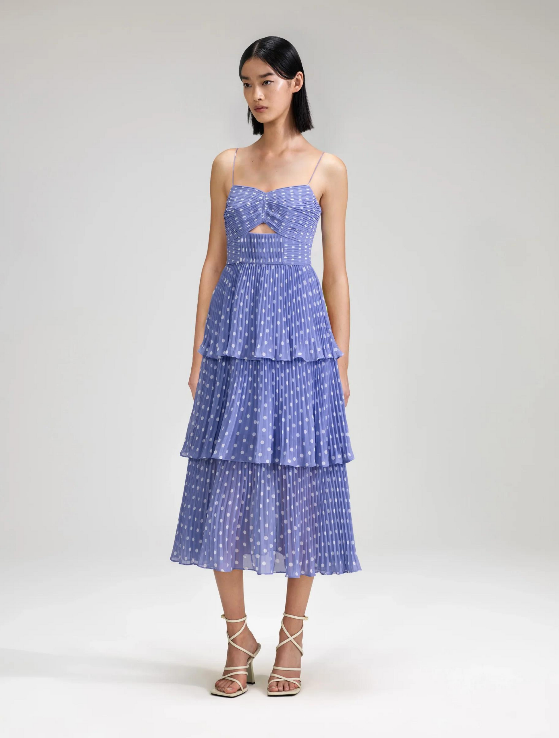 Lilac polka dot dress hotsell