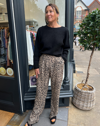 leopard print trousers 