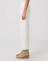 white wide leg jeans with a wide cuff side view 