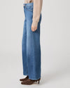 mid blue wide leg jeans from paige side view
