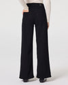 Rear view of black wide leg jeans from Paige