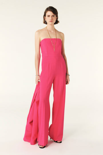 Cyrus Strapless Jumpsuit Fuchsia