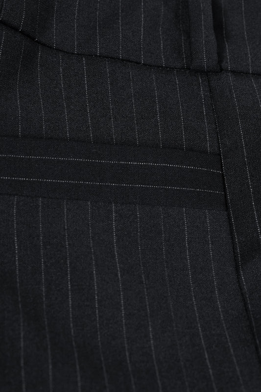 Straight leg navy pinstripe trouser