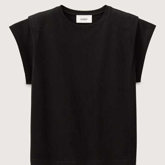 Black t-shirt on a light gray background from ba&sh