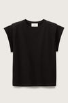 Black t-shirt on a light gray background from ba&sh