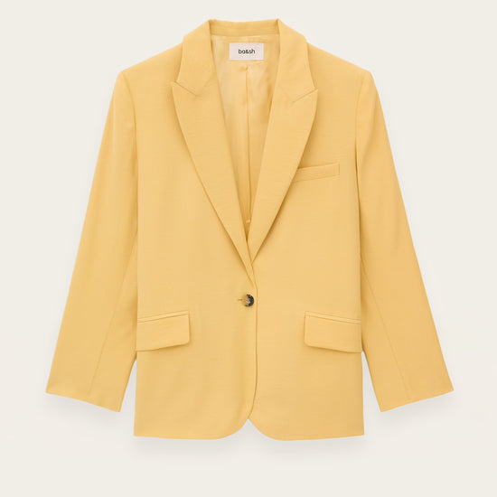 Yellow blazer on a light gray background from ba&sh