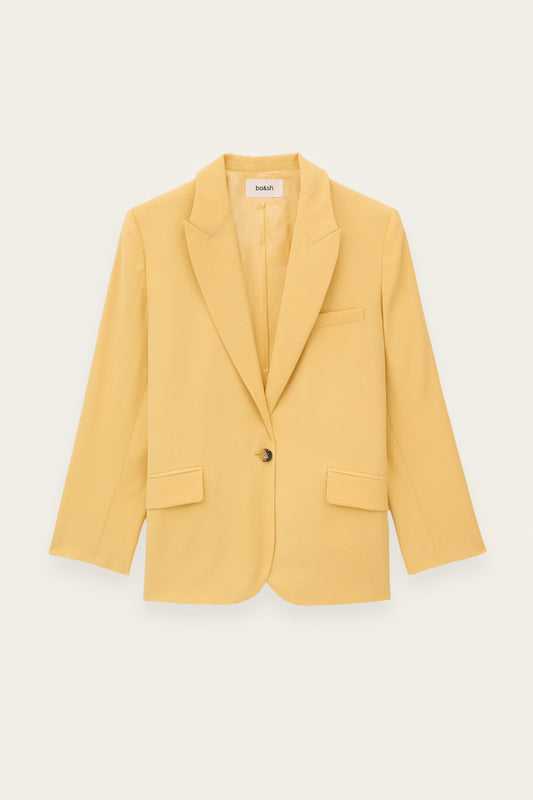 Yellow blazer on a light gray background from ba&sh